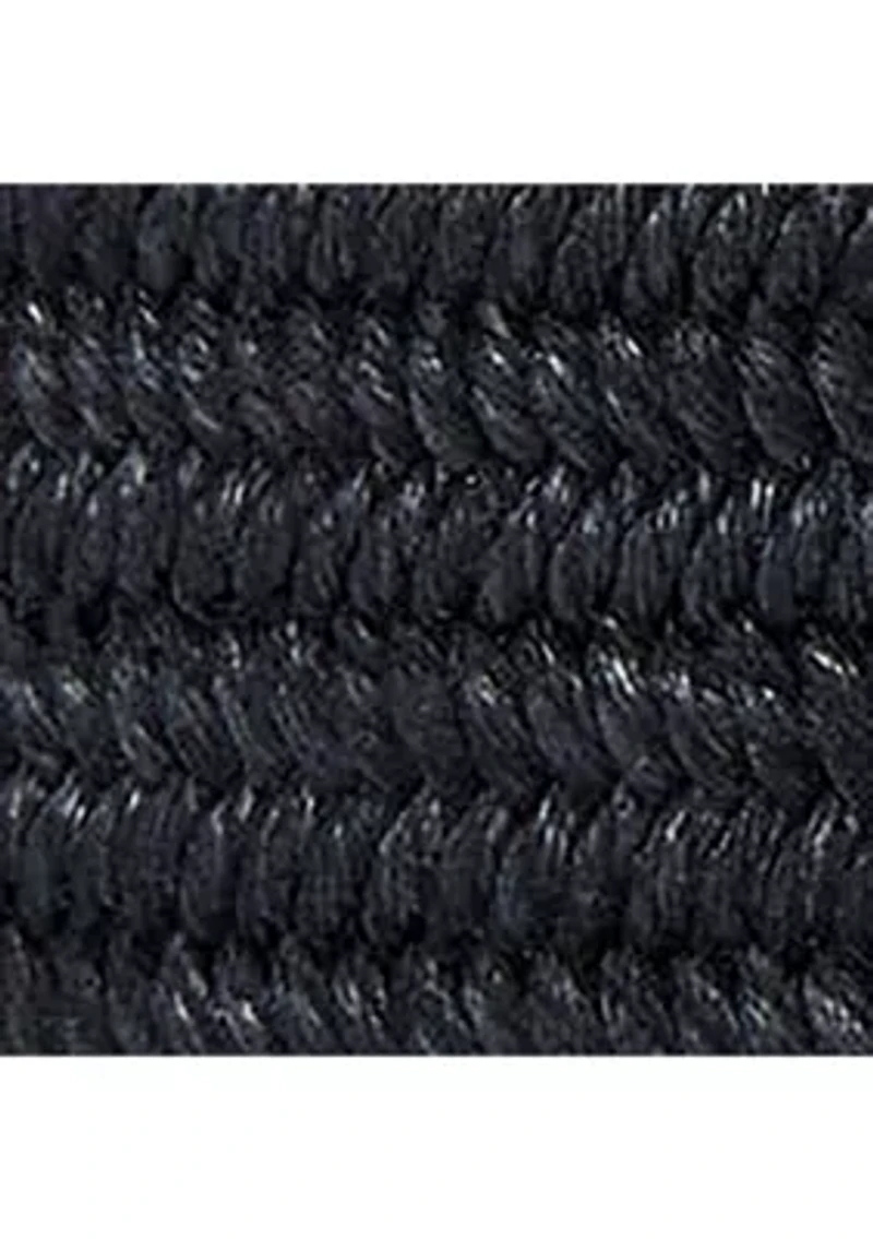 Leather-Trim Braided Belt