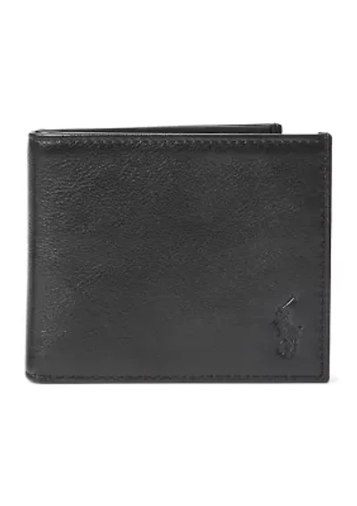 Pebbled Leather Billfold Wallet