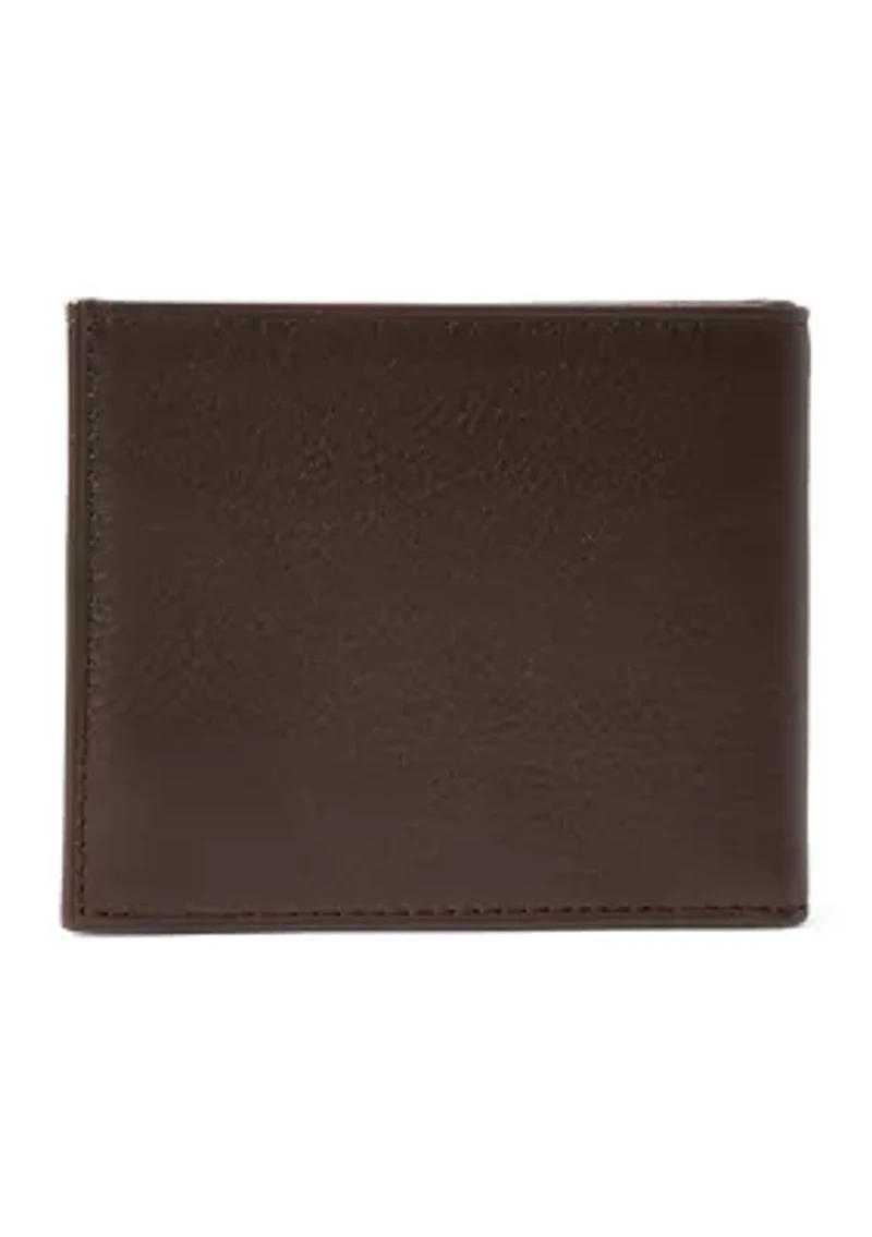 Pebbled Leather Billfold Wallet