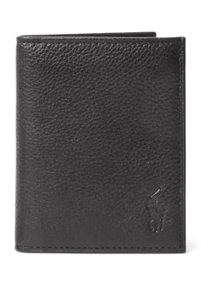 Pebbled Leather Billfold Wallet