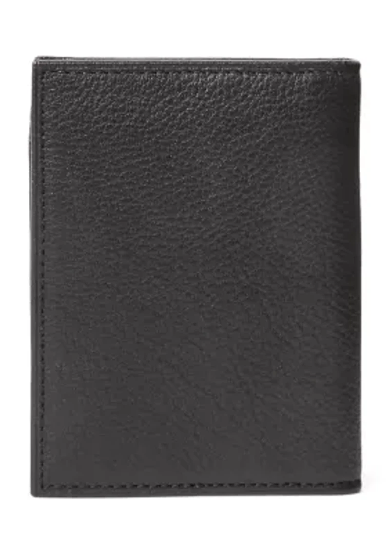 Pebbled Leather Billfold Wallet