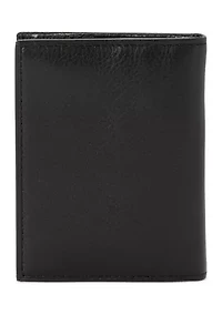 Pebbled Leather Billfold Wallet