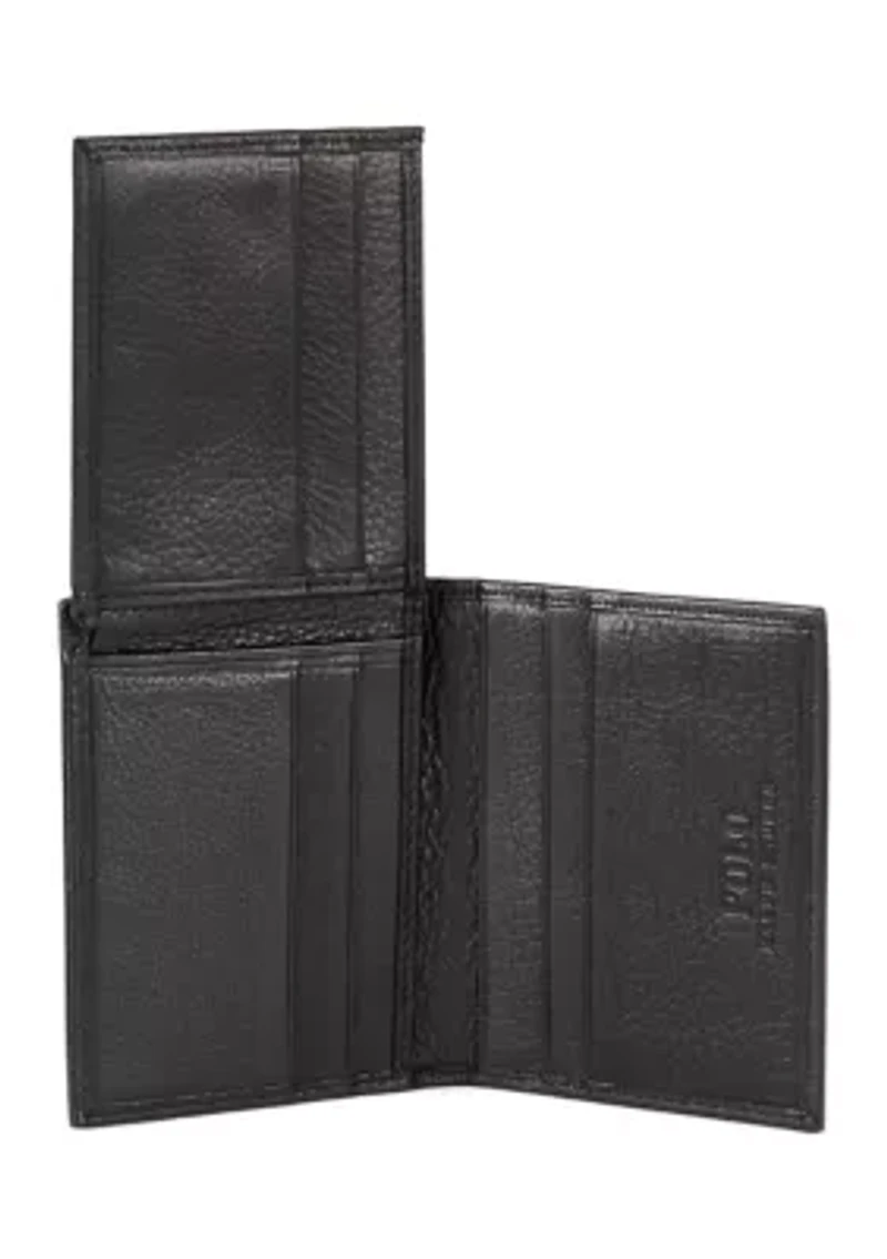 Pebbled Leather Billfold Wallet