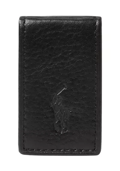 Pebbled Leather Money Clip