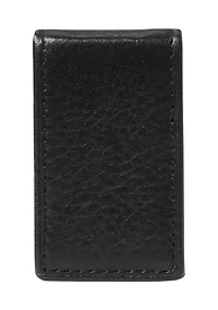 Pebbled Leather Money Clip