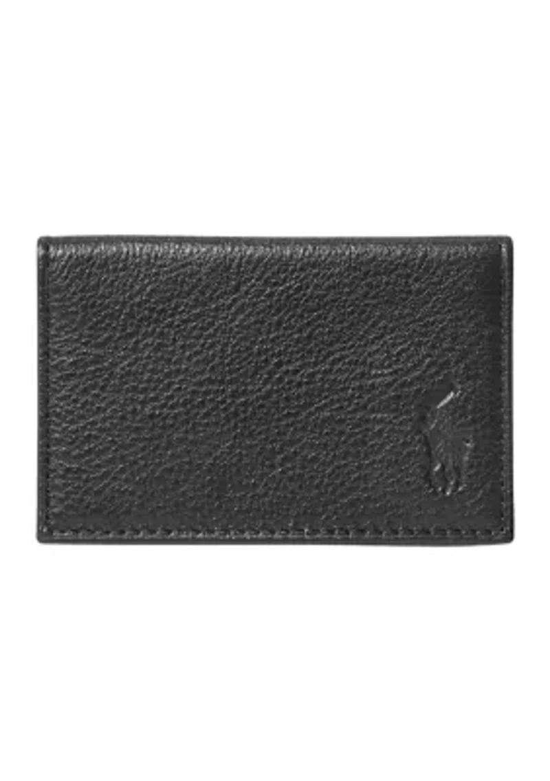 Pebbled Leather Card Wallet