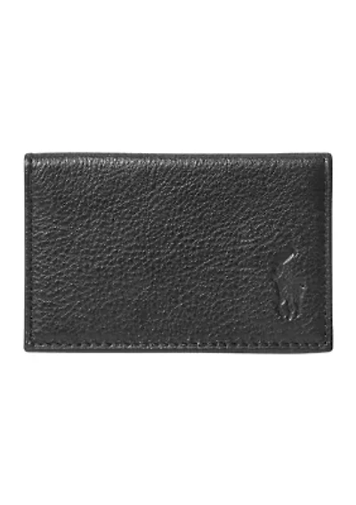 Pebbled Leather Card Wallet
