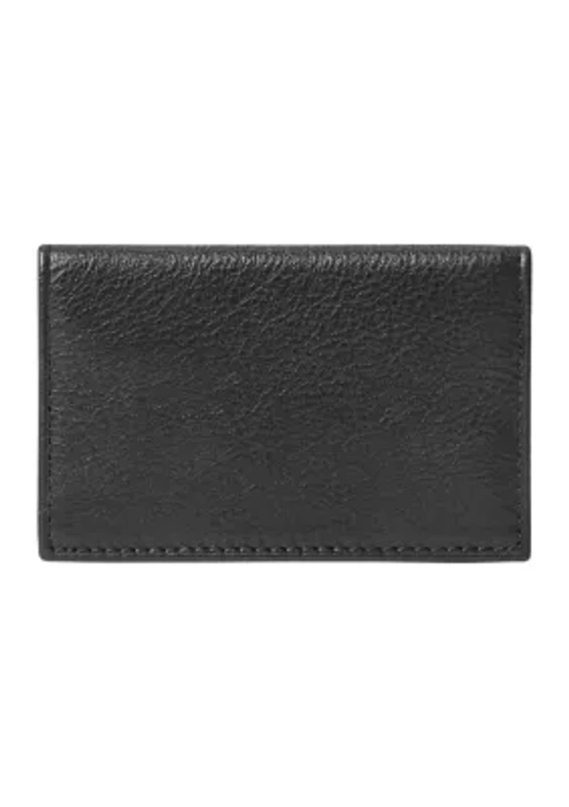 Pebbled Leather Card Wallet