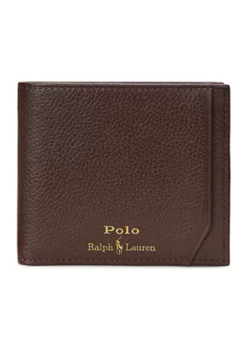 Pebbled Leather Billfold Wallet