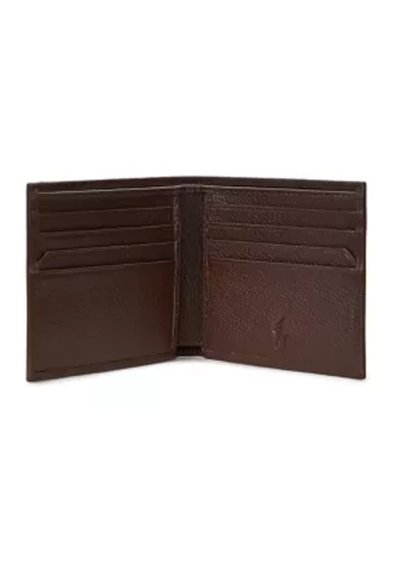 Pebbled Leather Billfold Wallet