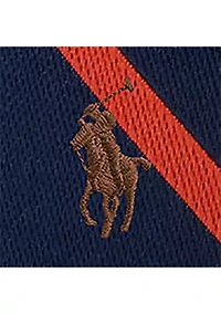 Webbed Cotton & Leather Belt