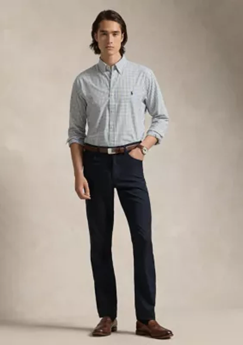 Classic Fit Plaid Stretch Poplin Shirt