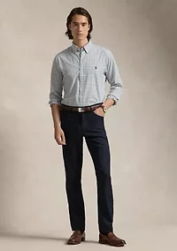 Classic Fit Plaid Stretch Poplin Shirt