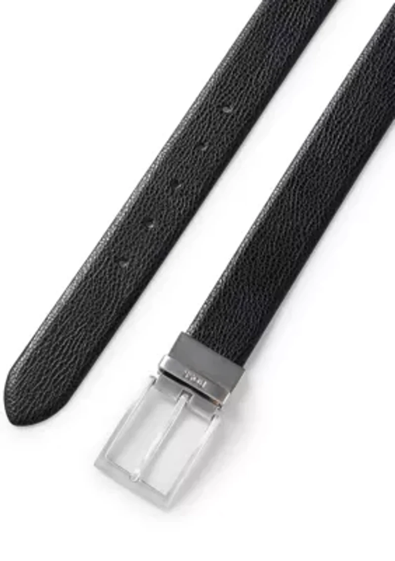 Ollie Pebbled Leather Reversible Belt