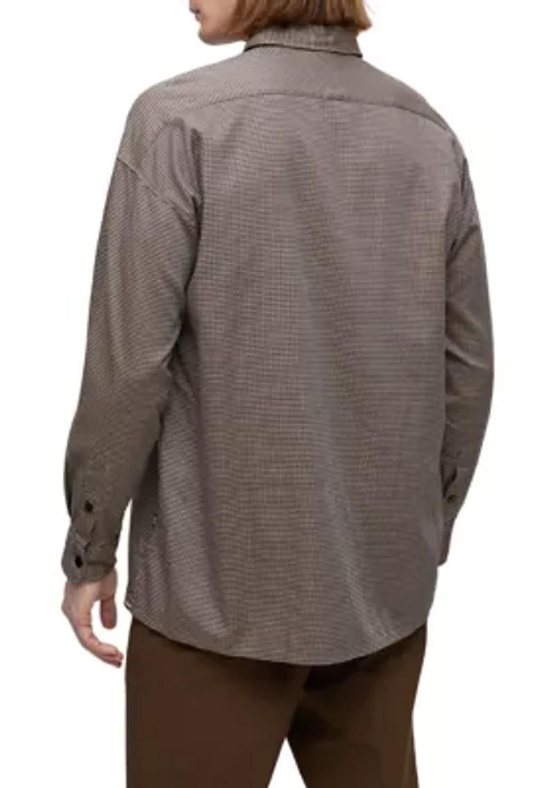 Men's Relaxed Fit Houndstooth Shirt
