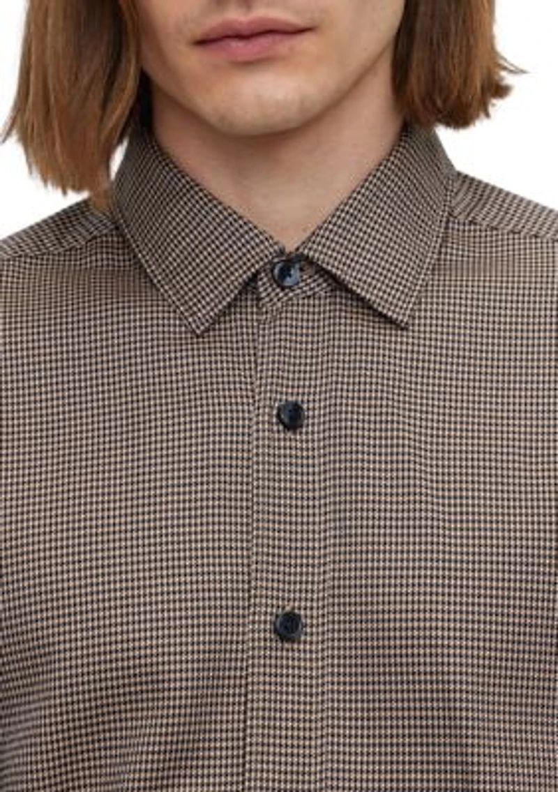 Men's Relaxed Fit Houndstooth Shirt