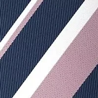 Striped Pastel Pink and Navy Blue Silk Tie