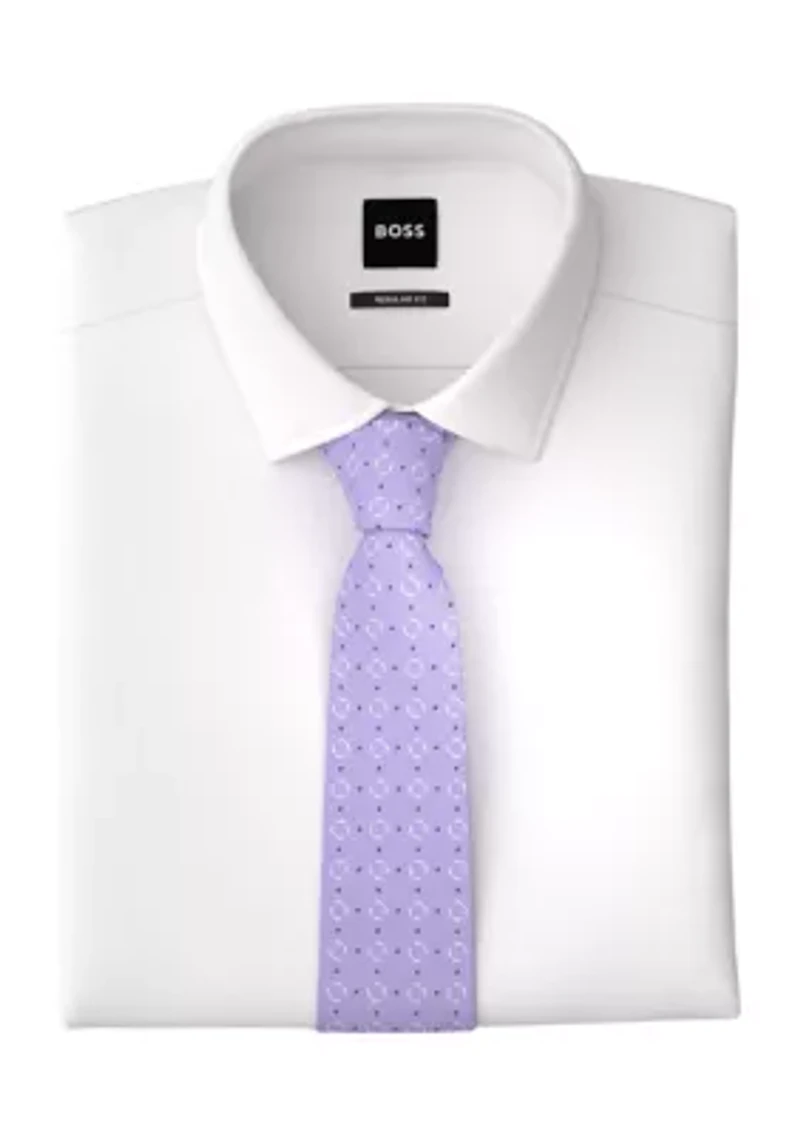 Abstract Printed Silk Tie
