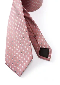 Floral Embroidered Satin Tie
