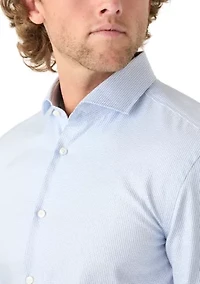 Men's Hank Spread Collar Printed Dress Shirt