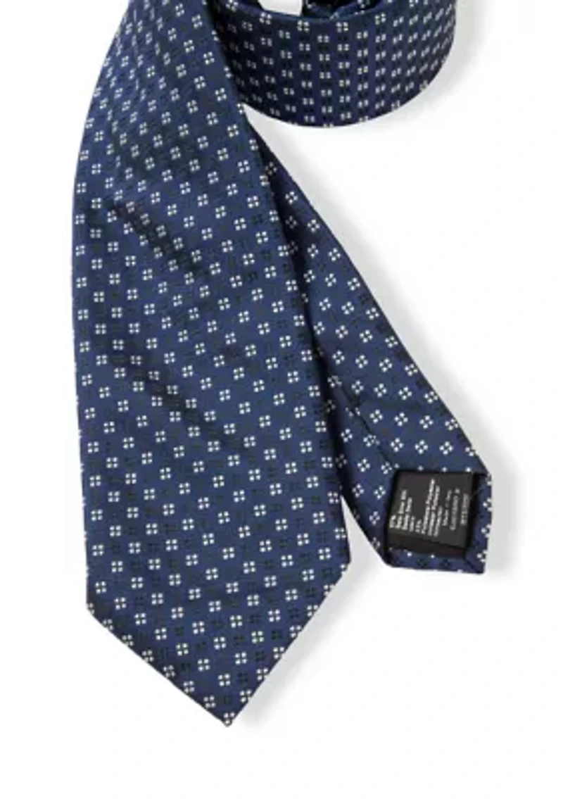   Polka Dot Silk Blend Tie 