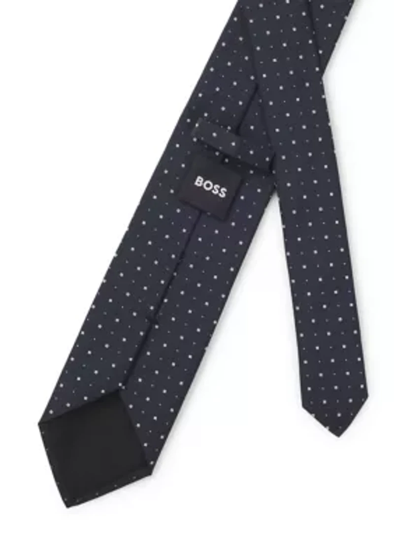  Silk Neck Tie with Jacquard Pattern