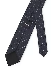  Silk Neck Tie with Jacquard Pattern