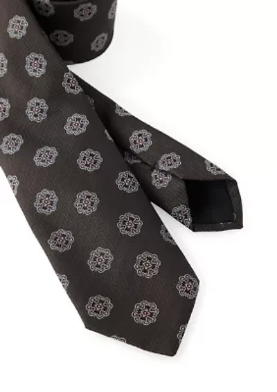 Men's Medallion Print Tie