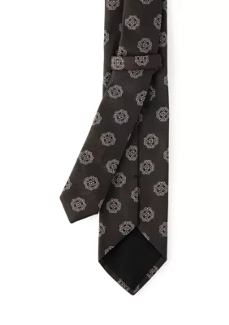 Men's Medallion Print Tie
