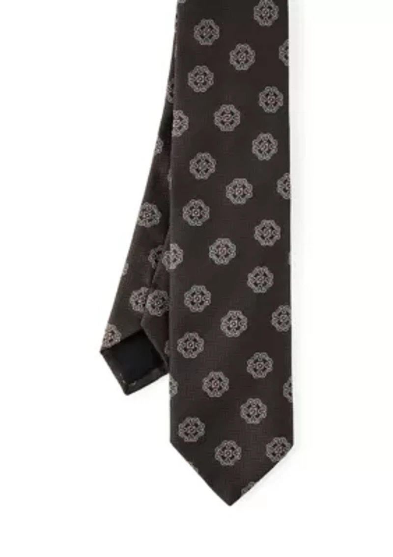 Men's Medallion Print Tie