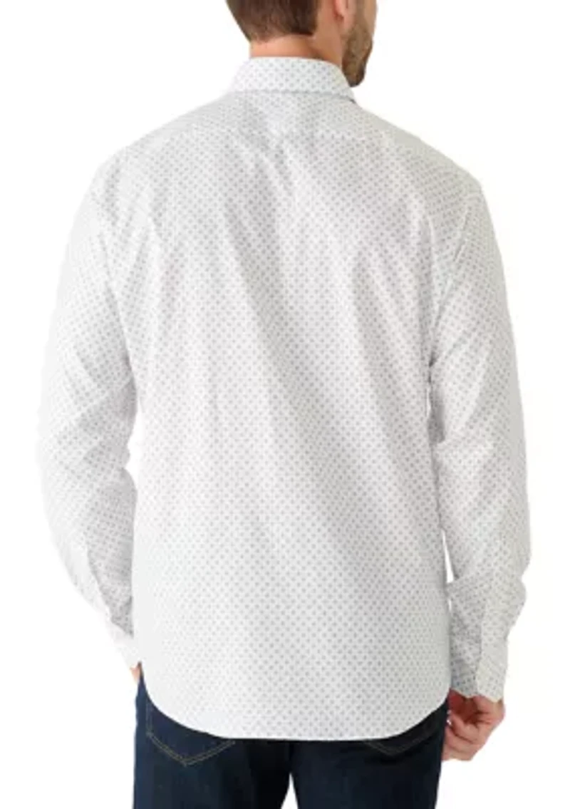 Men's Geometric Print Button Down Shirt