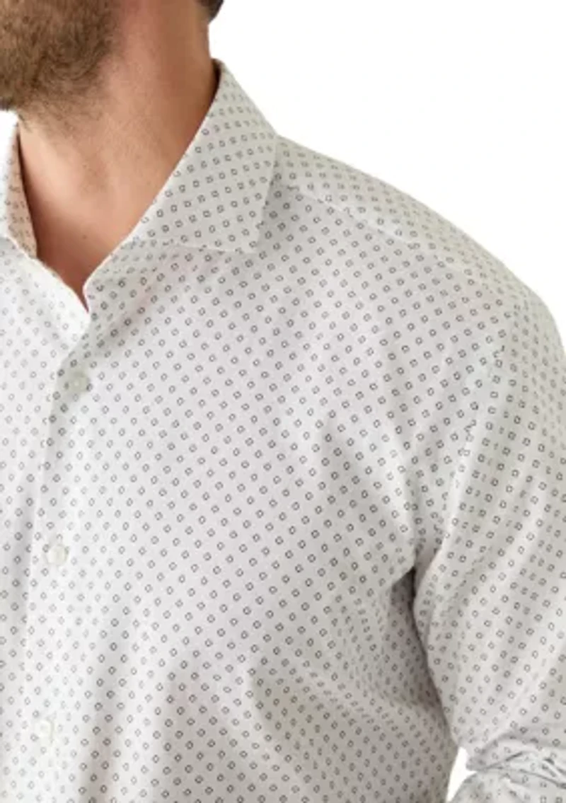 Men's Geometric Print Button Down Shirt