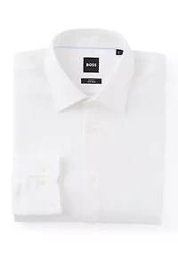 Men's Easy-Iron Slim-Fit Shirt Stretch-Cotton Twill