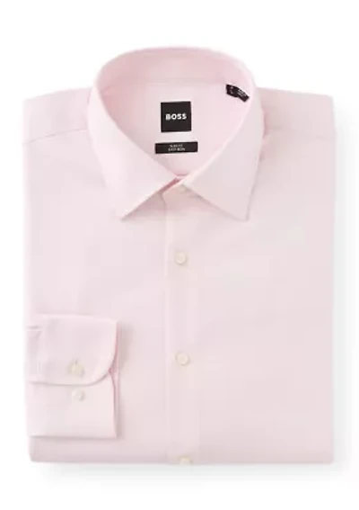 Men's Easy-Iron Slim-Fit Shirt Stretch-Cotton Twill