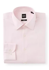 Men's Easy-Iron Slim-Fit Shirt Stretch-Cotton Twill