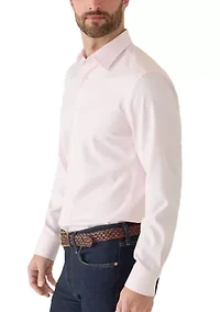 Men's Easy-Iron Slim-Fit Shirt Stretch-Cotton Twill