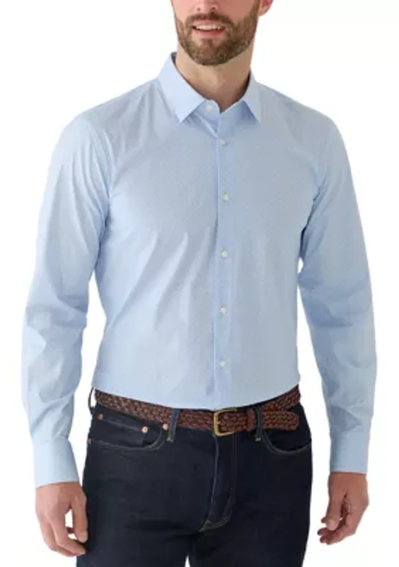 Men's Slim Fit Medallion Printed Dress Shirt