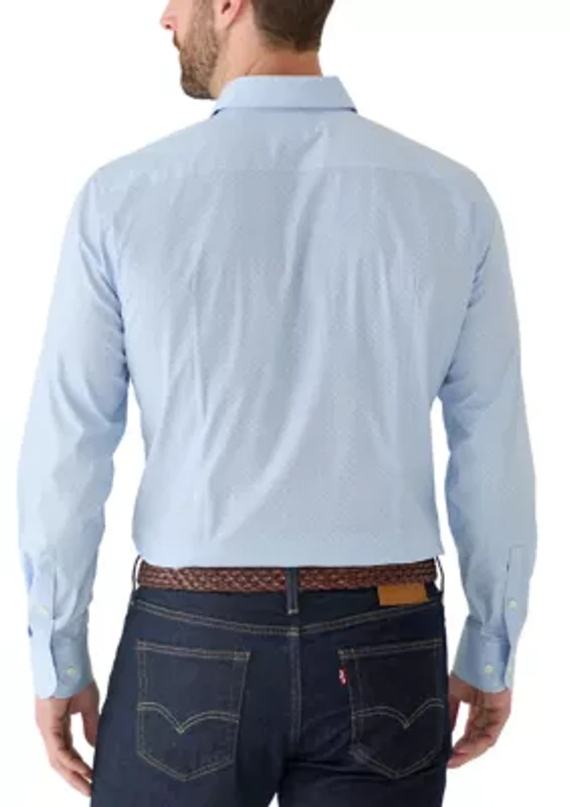 Men's Slim Fit Medallion Printed Dress Shirt