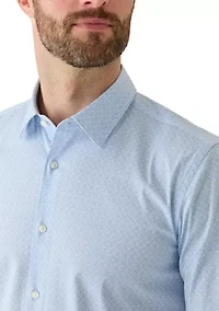 Men's Slim Fit Medallion Printed Dress Shirt