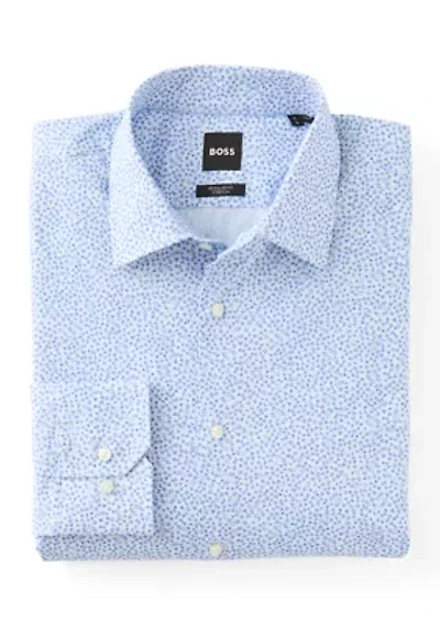 Men's Regular Fit Printed Dress Shirt