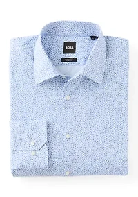 Men's Regular Fit Printed Dress Shirt
