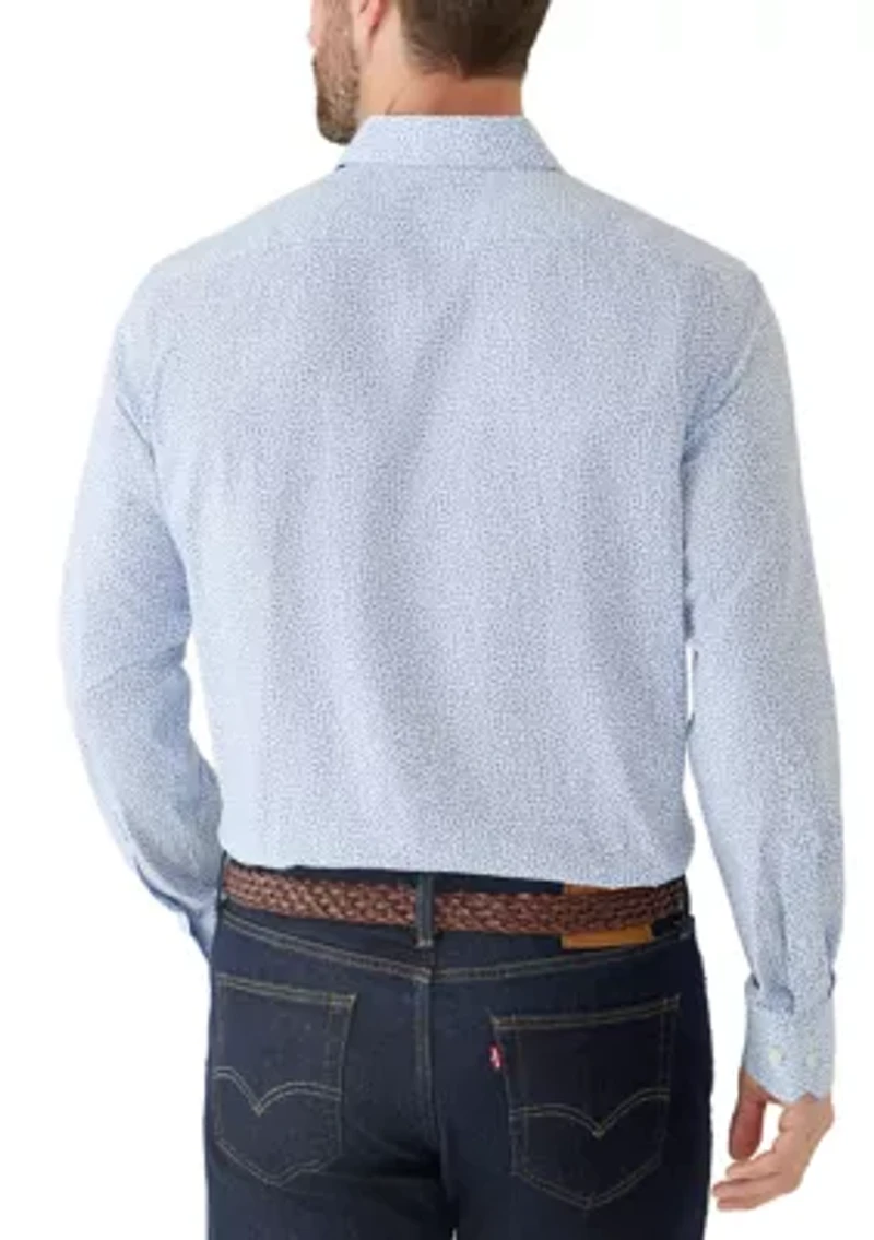 Men's Regular Fit Printed Dress Shirt