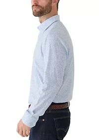 Men's Regular Fit Printed Dress Shirt
