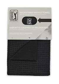Men's Solid Waffle Magnet Golf Towel with Groove Cleaner