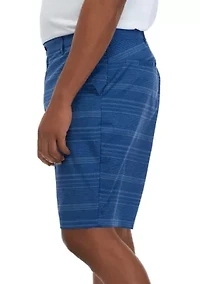 Big & Tall 9" Flat Front Stripe Golf Shorts