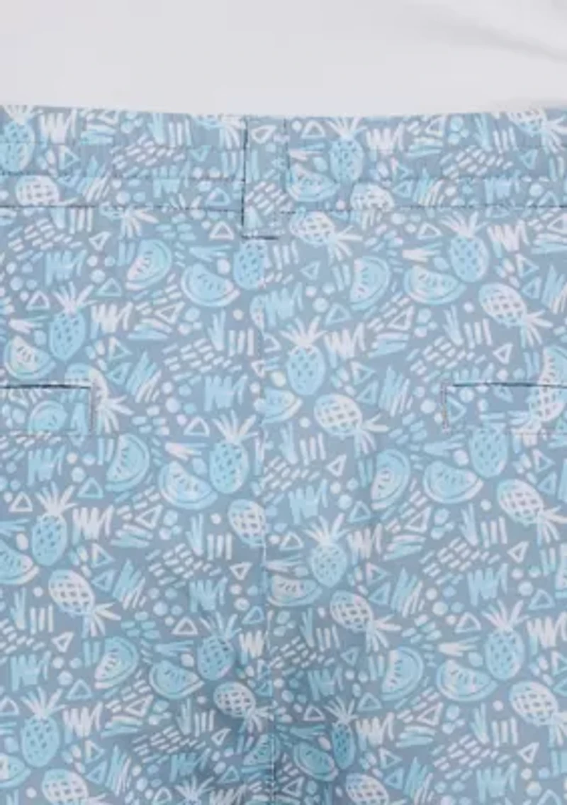 Men's 8" Pineapple Print Woven Golf Shorts