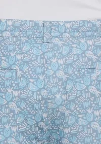 Men's 8" Pineapple Print Woven Golf Shorts