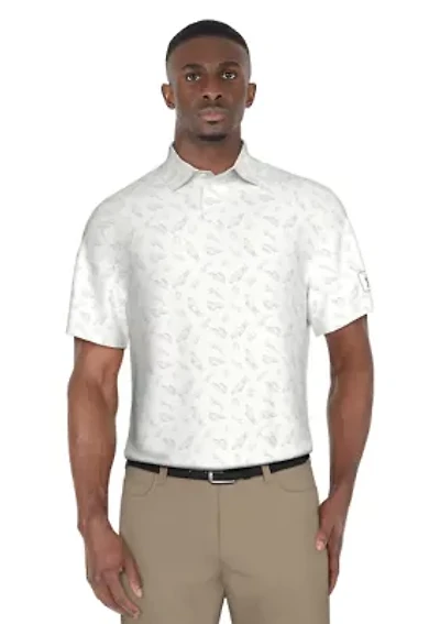 Solarized Golf Print Short Sleeve Polo Shirt