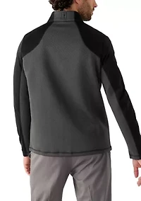 Men's Long Sleeve Textured 1/4 Zip Pullover