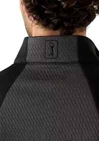 Men's Long Sleeve Textured 1/4 Zip Pullover